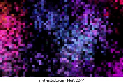 Dark Pink, Blue vector cover in polygonal style. Rectangles on abstract background with colorful gradient. Pattern for commercials.