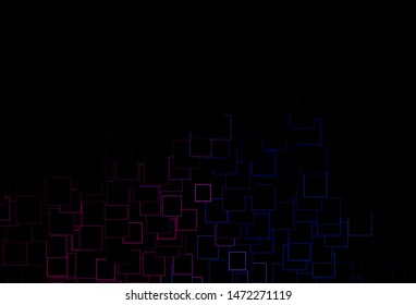 Dark Pink, Blue vector cover in polygonal style. Abstract gradient illustration with rectangles. Pattern for busines ad, booklets, leaflets