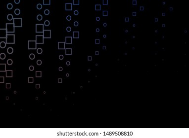Dark Pink, Blue vector cover with polygonal style. Rectangles on abstract background with colorful gradient. Background for cell phones.