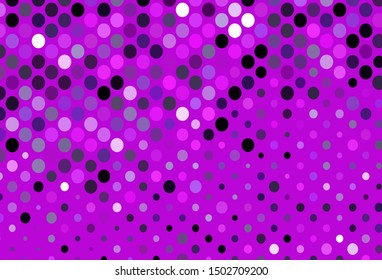 Dark Pink, Blue vector cover with spots. Glitter abstract illustration with blurred drops of rain. Pattern for ads, leaflets.