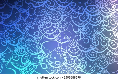 Dark Pink, Blue vector cover with cuisine gourmet. Illustration with set of fresh food in doodle style. Design for ad, poster, banner of cafes or restaurants.