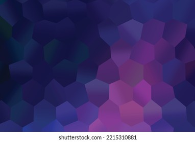 Dark Pink, Blue vector cover with set of hexagons. Simple background with colorful hexagons. New design for website's poster, banner.