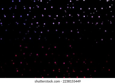 Dark Pink, Blue vector cover in polygonal style with circles. Glitter abstract illustration with spheres, squares, lines. Smart design for your business advert.