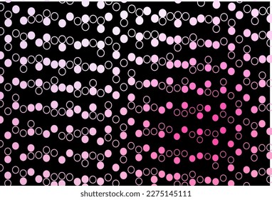 Tapa vectorial azul oscuro rosa con manchas. Ilustración abstracta brillante con gotas borrosas de lluvia. Diseño para anuncios comerciales.