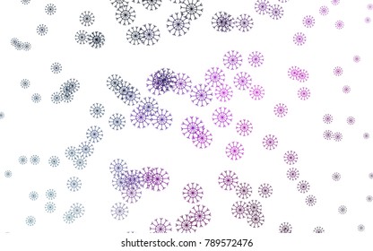 Dark Pink, Blue vector cover with beautiful snowflakes. Glitter abstract illustration with crystals of ice. The pattern can be used for new year leaflets.
