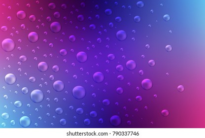 Dark Pink, Blue vector cover with spots. Blurred bubbles on abstract background with colorful gradient. The pattern can be used for ads, leaflets of liquid.