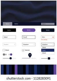Dark Pink, Blue vector design ui kit with curved circles. Glitter abstract illustration with blurred bubble shapes.. This template you can use for websites.
