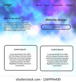 Dark Pink, Blue vector design ui kit with universe stars. Simple Material Design Kit with colorful clouds in header. Modern template for your landing page.