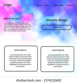 Dark Pink, Blue vector design ui kit with universe stars. Beautiful ui ux kit with colorful sky in its header. Beautiful layout for websites, landing pages.