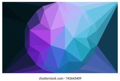 Dark Pink, Blue vector diamond Pattern. Geometric Gemstone sample. Repeating template with a gem in center. Jewelry gems texture for your design. Pattern can be used for background.