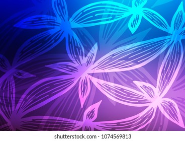 Dark Pink, Blue vector doodle blurred pattern. An elegant bright illustration with lines in Natural style. The pattern can be used for wallpapers and coloring books.