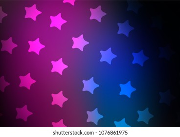 Dark Pink, Blue vector doodle blurred template. Shining colored illustration with doodles in Zen tangle style. The template can be used as a background for cell phones.