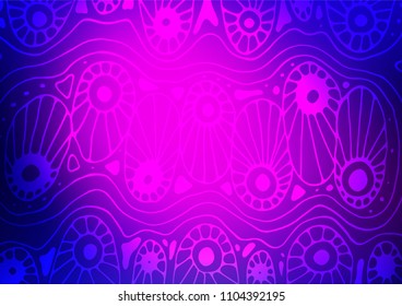 Dark Pink, Blue vector doodle blurred texture. An elegant bright illustration with lines in Natural style. The completely new template can be used for your brand book.