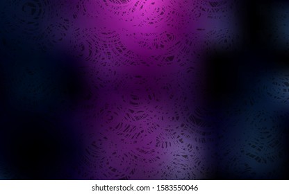 Dark Pink, Blue vector doodle blurred template. An elegant bright illustration with roses in Natural style. A completely new template for your business design.