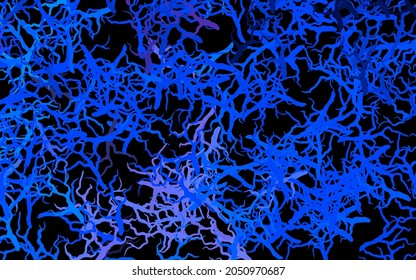 Dark Pink, Blue vector doodle background with leaves, branches. Shining colored illustration with leaves and branches. Hand painted design for web, wrapping.