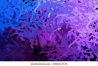 Dark Pink, Blue vector doodle backdrop with leaves, branches. Illustration with doodles on abstract template. Doodle design for your web site.