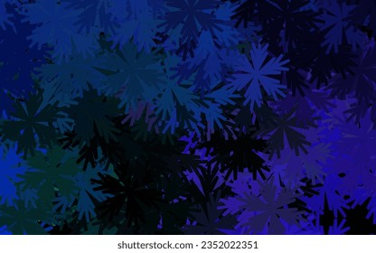 Dark Pink, Blue vector doodle background with flowers. Decorative design of flowers on white background. Textured pattern for websites, banners.