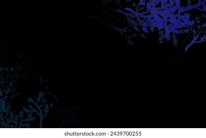 Dark Pink, Blue vector doodle template with trees, branches. Colorful illustration in doodle style with trees. Doodle design for your web site.