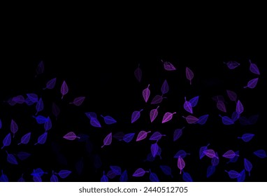 Dark Pink, Blue vector doodle cover. Modern geometrical abstract illustration with leaves. The best blurred design for your business.