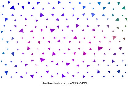 Dark Pink, Blue vector geometric simple minimalistic background, which consist of triangles on white background. Triangular pattern with gradient for your business design. 