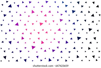 Dark Pink, Blue vector geometric simple minimalistic background, which consist of triangles on white background. Triangular pattern with gradient for your business design. 