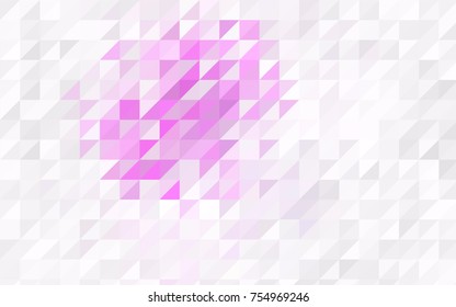 Dark Pink, Blue vector geometric simple minimalistic background, which consist of triangles on white background. Triangular pattern with gradient for your business design. 