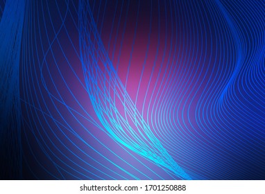 Dark Pink, Blue vector glossy abstract layout. Creative illustration in halftone style with gradient. Elegant background for a brand book.