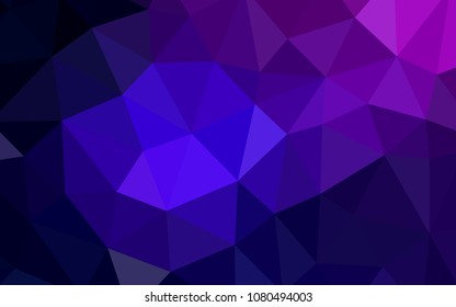 Dark Pink, Blue vector gradient triangles texture. Colorful illustration in polygonal style with gradient. Completely new template for your banner.