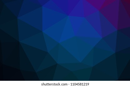 Dark Pink, Blue vector gradient triangles pattern. Elegant bright polygonal illustration with gradient. Completely new template for your banner.