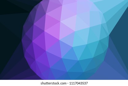 Dark Pink, Blue vector gradient triangles pattern with a gem in a centre. Triangular geometric sample with gradient.  Brand new design for your business.