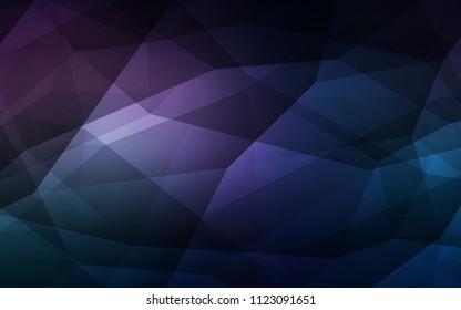 Dark Pink, Blue vector gradient triangles template. Modern abstract illustration with triangles. Textured pattern for your backgrounds.