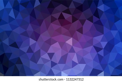 Dark Pink, Blue vector gradient triangles texture. Geometric illustration in Origami style with gradient.  A new texture for your web site.