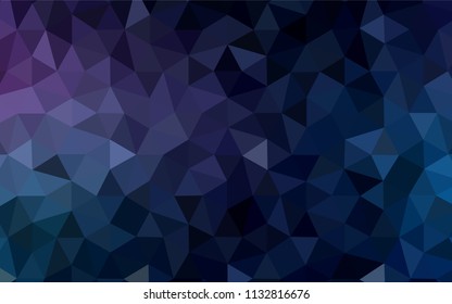 Dark Pink, Blue vector gradient triangles texture. Creative geometric illustration in Origami style with gradient. Pattern for a brand book's backdrop.