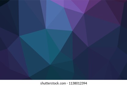 Dark Pink, Blue vector gradient triangles pattern. A completely new color illustration in a polygonal style. A completely new design for your leaflet.
