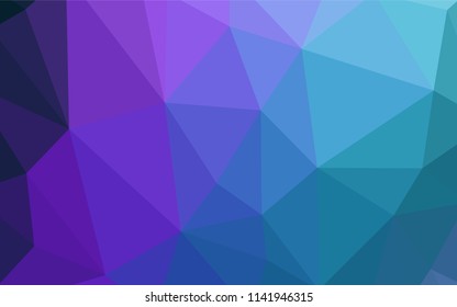 Dark Pink, Blue vector gradient triangles pattern. Creative illustration in halftone style with triangles. Triangular pattern for your design.