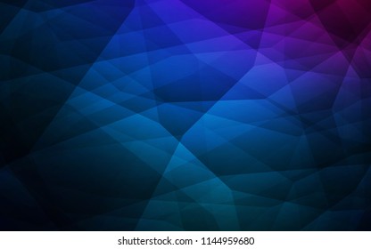 Dark Pink, Blue vector gradient triangles texture. A sample with polygonal shapes. Brand new design for your business.