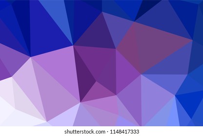 Dark Pink, Blue vector gradient triangles pattern. Shining polygonal illustration, which consist of triangles. Brand new style for your business design.