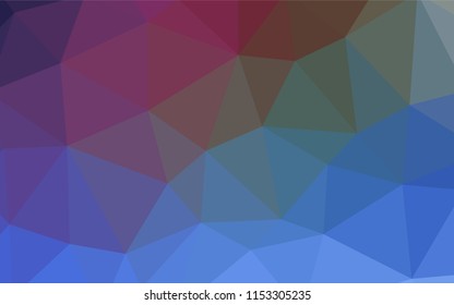 Dark Pink, Blue vector gradient triangles texture. Polygonal abstract illustration with gradient. Triangular pattern for your design.