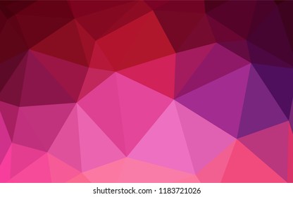 Dark Pink, Blue vector gradient triangles texture. Creative geometric illustration in Origami style with gradient. Best triangular design for your business.