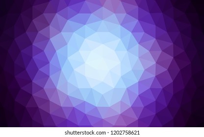 Dark Pink, Blue vector gradient triangles template. Shining polygonal illustration, which consist of triangles. Textured pattern for your backgrounds.