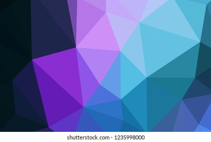 Dark Pink, Blue vector gradient triangles template. Triangular geometric sample with gradient.  Template for cell phone's backgrounds.