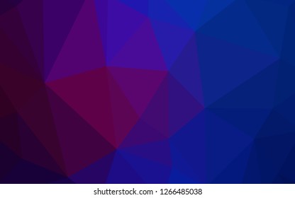 Dark Pink, Blue vector gradient triangles texture. Creative illustration in halftone style with triangles. Pattern for a brand book's backdrop.