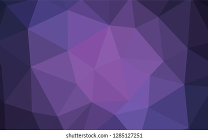 Dark Pink, Blue vector gradient triangles template. Shining polygonal illustration, which consist of triangles. Completely new template for your banner.