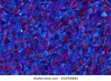 Dark Pink, Blue vector gradient triangles pattern. Colorful illustration in abstract style with triangles. Polygonal design for your web site.
