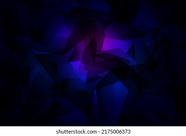 Dark Pink, Blue vector gradient triangles template. Creative geometric illustration in Origami style with gradient. Polygonal design for your web site.