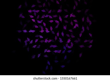 Dark Pink, Blue vector hand painted template. New colorful illustration in doodle style with leaves. Pattern for wallpapers and coloring books.