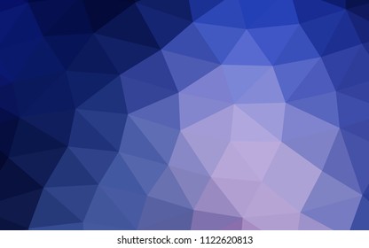 Dark Pink, Blue vector hexagon mosaic triangle mosaic. Shining colored illustration in a Brand new style. A completely new design for your business.