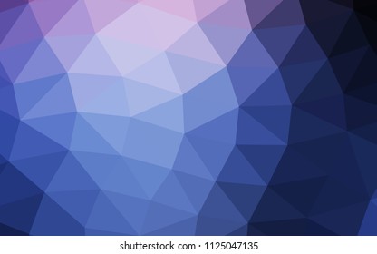 Dark Pink, Blue vector hexagon mosaic triangle mosaic. Modern geometrical abstract illustration with gradient. The polygonal design can be used for your web site.