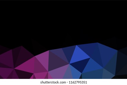 Dark Pink, Blue vector hexagon mosaic texture. Creative geometric illustration in Origami style with gradient. Brand new design for your business.