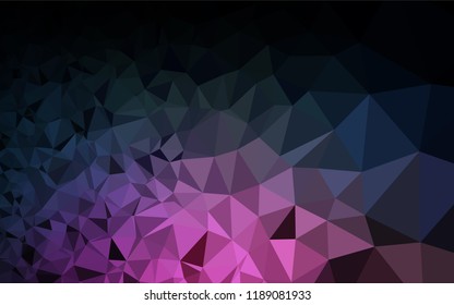 Dark Pink, Blue vector hexagon mosaic cover. Modern geometrical abstract illustration with gradient. A completely new template for your business design.